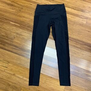 Victoria Sport Knockout Black Mesh Athletic Leggings‎ Yoga Pants Womens Small